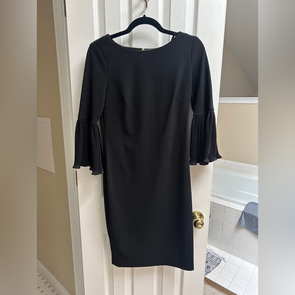 Calvin Klein Black Dress with Flared Sleeves